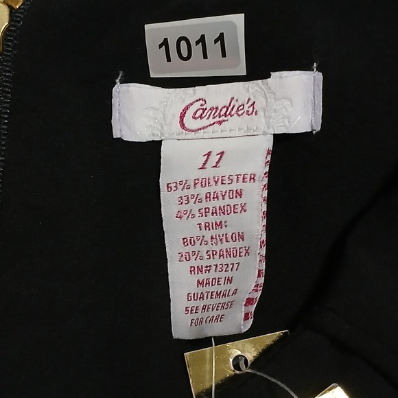 Women's Candie's Black Dress Sleeveless Slimming Suiting Minidress Size‎ 11 - Picture 8 of 8